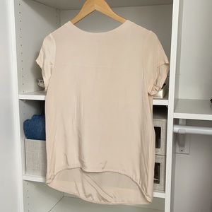 Cuyana Silk Blush Tee - Short-Sleeved Blouse